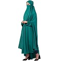 Free size jilbab with nose piece- Green